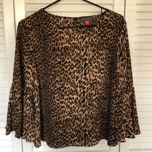 Vince Camuto leopard top. Like new! Worn once.